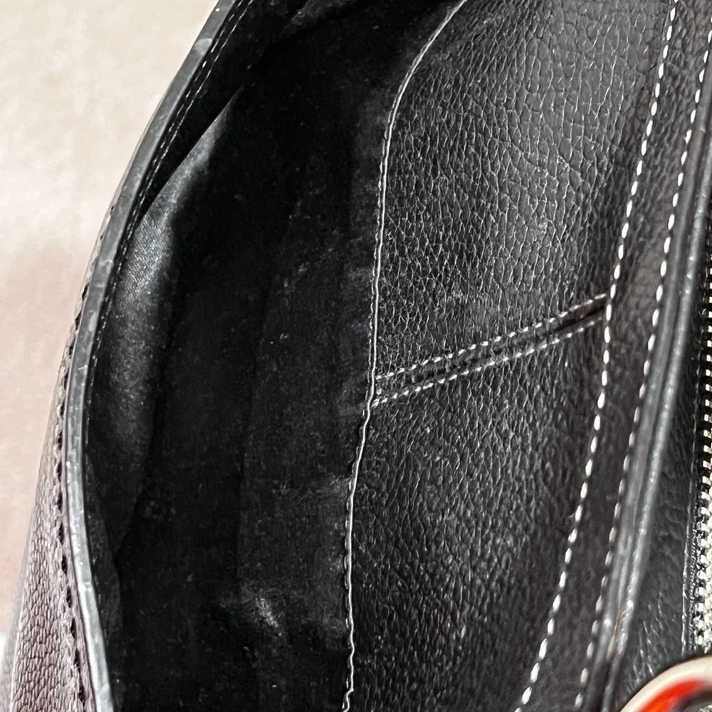 Coach Soft Black Leather Shoulder Bag